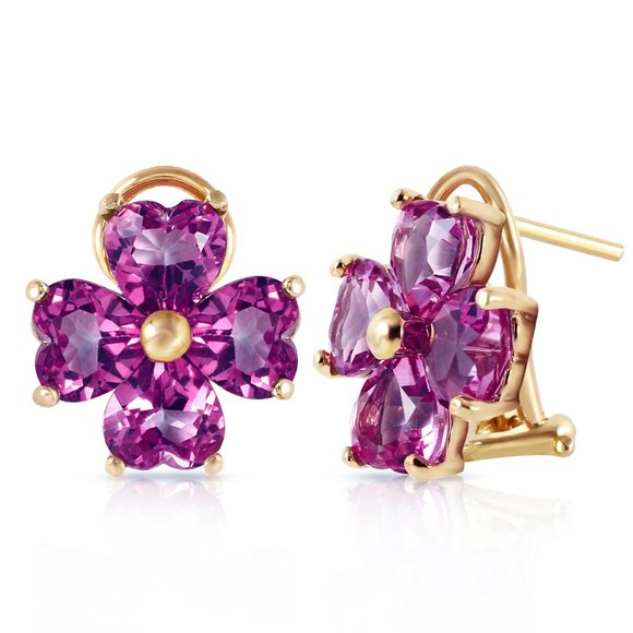 Galaxy Gold Products Jewelry - 14K. GOLD FRENCH CLIPS EARRING WITH AMETHYSTS